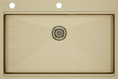 Paulmark KRONER-PRO 75, мойка, брашированное золото 