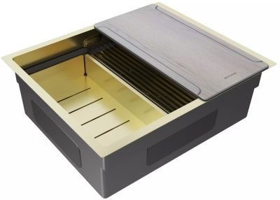 Детальное фото товара: Paulmark NEXT-MULTI SINK 54 UNI, мойка, нержавеющая сталь, светлое золото