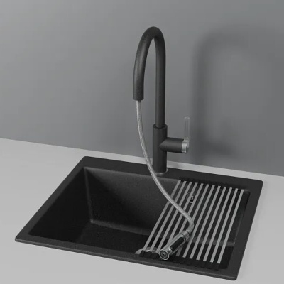 Детальное фото товара: GRANULA 8168 смеситель, гранит, шварц