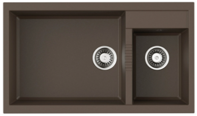 Детальное фото товара: Omoikiri Tedori 86-2-LB-ES, мойка, гранит, espresso