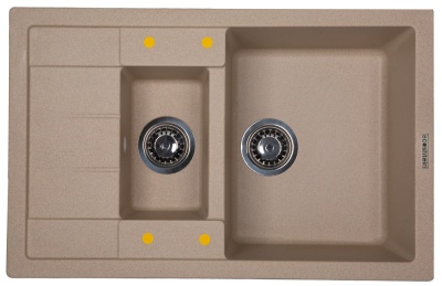 Детальное фото товара: Ecoshtein RECHTECK 781.5, мойка, гранит, бежевый