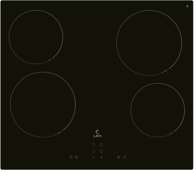 Детальное фото товара: LEX EVH 640B BL стеклокерамическая поверхность
