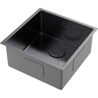 Детальное фото товара: Omoikiri Taki 44-U/IF-GM, мойка, нержавеющая сталь/вороненая сталь