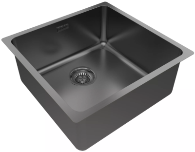 Детальное фото товара: Paulmark VISTA 48, мойка, нержавеющая сталь, вороненая сталь