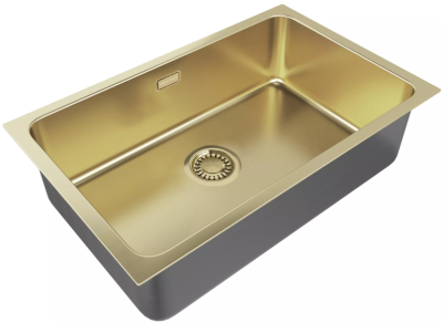 Детальное фото товара: Paulmark VISTA 74, мойка, нержавеющая сталь, светлое золото