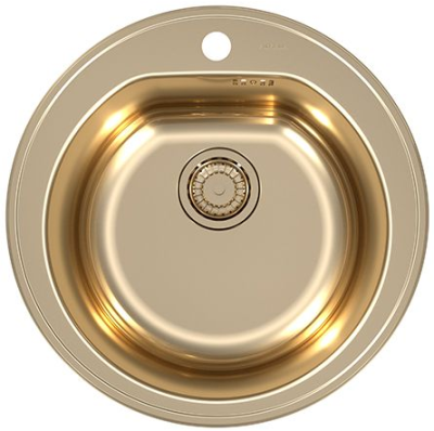 ALVEUS FORM MONARCH 30 BRONZE-90 FI, мойка, нержав. сталь, броонза (в компл. с выпуском без сифона)