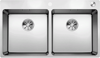 Фото товара: Blanco Andano 400/400-IF-A, мойка, нержавеющая сталь с зеркальной полировкой, с клапаном-автоматом