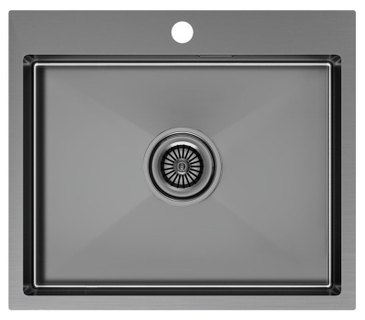 Детальное фото товара: Paulmark KRONER 59, мойка, нержавеющая сталь, вороненая сталь