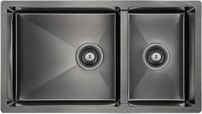 Детальное фото товара: Paulmark GERBERG 78/2S UNI, мойка, нержавеющая сталь, вороненая сталь