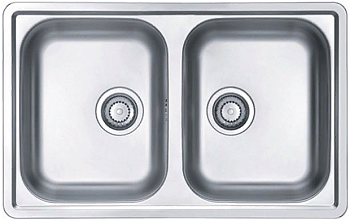 Фото товара: ALVEUS LINE 90 NAT-90, мойка, нержавеющая сталь (в комплекте с сифоном 1130555)