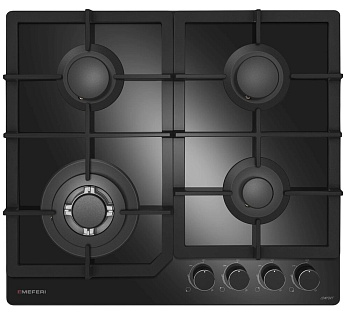 Фото товара: MEFERI MGH604BK GLASS COMFORT газовая поверхность