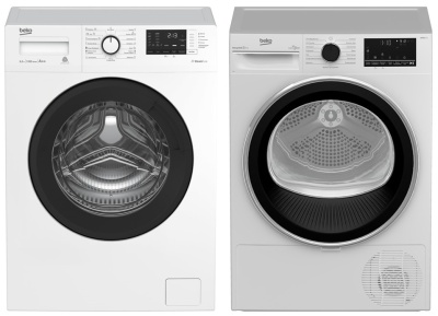 Beko стирка WSRE6H612ZAWI + сушка B3T47238