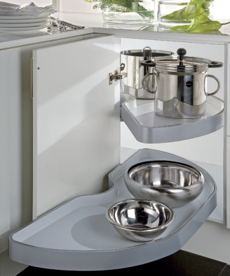 Детальное фото товара: Ninka Magnia PowerSlide карусель для углового шафа, серый (дверь открывается налево)