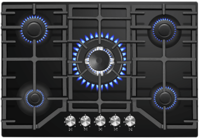 Детальное фото товара: Maunfeld EGHG.75.83CB/G газовая поверхность