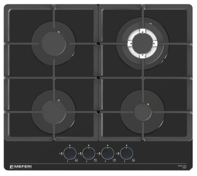 Детальное фото товара: MEFERI MGH604BK GLASS POWER газовая поверхность