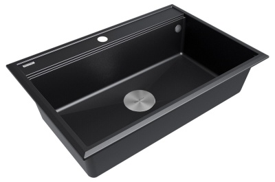 Детальное фото товара: Paulmark STEPIA 80, мойка, гранит, черный металлик