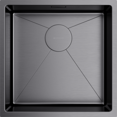 Omoikiri Taki 44-U/IF-GM, мойка, нержавеющая сталь/вороненая сталь