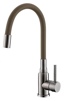 Фото товара: ALVEUS GENESIS FLEXA BEIGE SAT, смеситель, бежевый