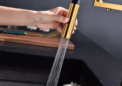 Paulmark TORNADO, смеситель, брашированное золото Детальное фото товара: Paulmark TORNADO, смеситель, брашированное золото