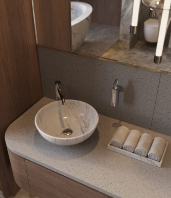 Детальное фото товара: Omoikiri OM-07-LG, дозатор для моющего средства, светлое золото