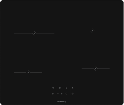 Детальное фото товара: De Dietrich DPV4601B стеклокерамическая поверхность