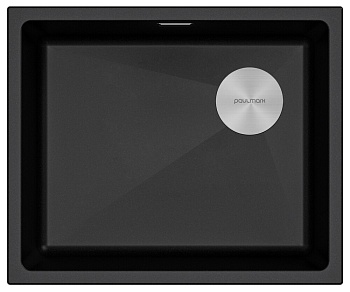 Фото товара: Paulmark LUMI 55UNI-SKEW, мойка, гранит, черный металлик