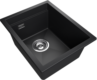 Детальное фото товара: Rivelato LINO LN-354 nero, мойка, гранит, черный