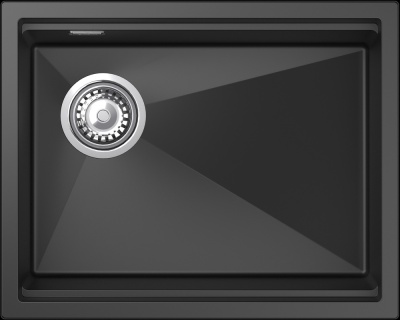 Rivelato LINO LN-554-L antracite, мойка, гранит, антрацит