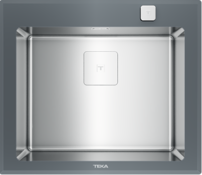 Детальное фото товара: Teka DIAMOND RS15 1B 60 GREY, мойка, нержавеющая сталь/серое стекло