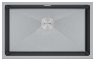 Paulmark LUMI 74UNI, мойка, гранит, серый металлик