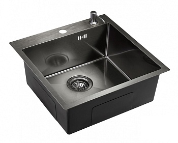 Фото товара: Emar EMB-117A PVD Nano Dark, мойка, нержавеющая сталь, вороненая сталь