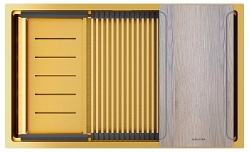 Фото товара: Paulmark NEXT-MULTI SINK 74 UNI, мойка, нержавеющая сталь, брашированное золото