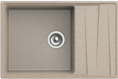 Детальное фото товара: GranFest LEVEL GF-LV-760L, мойка, мрамор, песочный