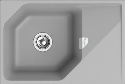 Детальное фото товара: Rivelato LOCUS LS-75 grigio metallizzat, мойка, гранит, серый металлик