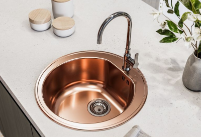 Детальное фото товара: ALVEUS FORM MONARCH 30 BRONZE-90 FI, мойка, нержав. сталь, броонза (в компл. с выпуском без сифона)