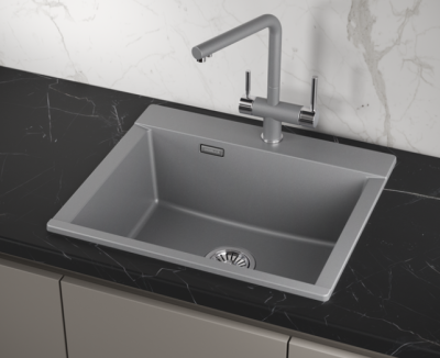 GRANULA ES-5804 мойка, гранит, алюминиум Детальное фото товара: GRANULA ES-5804 мойка, гранит, алюминиум