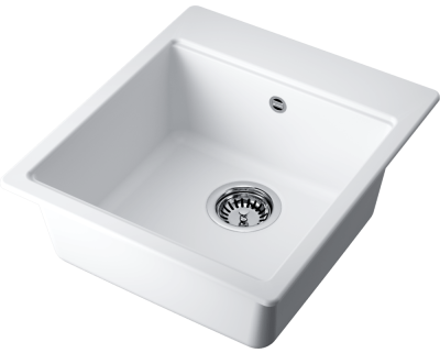 Детальное фото товара: Omoikiri Akari 45-WH, мойка, гранит, белый