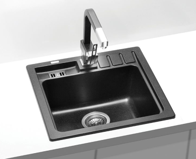 ALVEUS NIAGARA 20, мойка, гранит, черный (в комплекте с сифоном 1105419) Детальное фото товара: ALVEUS NIAGARA 20, мойка, гранит, черный (в комплекте с сифоном 1105419)