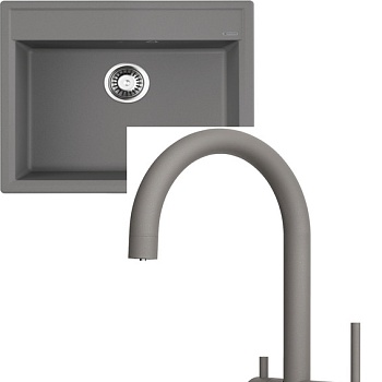 Фото товара: Omoikiri Daisen 60-GR + Yamada-P-GR leningrad grey