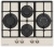 MEFERI MGH604BG GLASS RETRO Детальное фото товара: MEFERI MGH604BG GLASS RETRO газовая поверхность