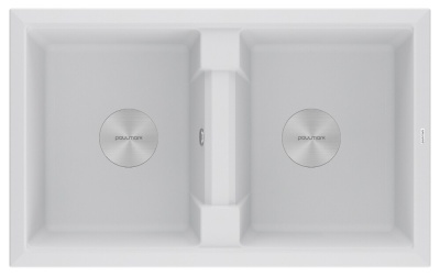Детальное фото товара: Paulmark TANDEM 80/2, мойка, гранит, белый