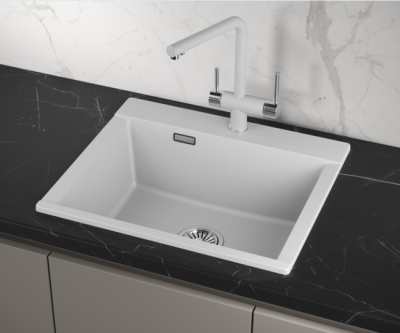 GRANULA ES-5804 мойка, гранит, арктик Детальное фото товара: GRANULA ES-5804 мойка, гранит, арктик