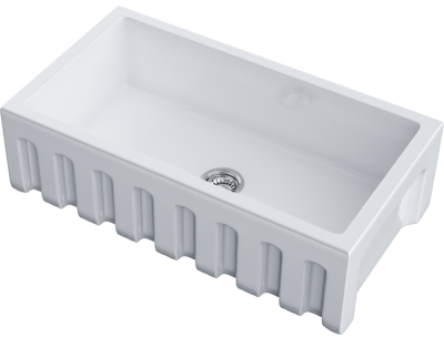 Детальное фото товара: Omoikiri Mikura 83-WH Glossy, мойка, керамика, белый глянцевый