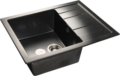 Детальное фото товара: GranFest QUADRO GF-Q-650 L, мойка, мрамор, черный