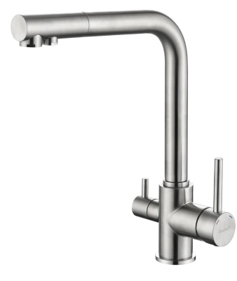 Детальное фото товара: GranFest 3611, смеситель, нержавеющая сталь