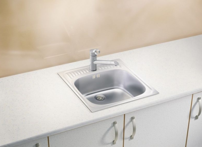 Детальное фото товара: ALVEUS BASIC 130 NAT-60, мойка, нержавеющая сталь (в комплекте с сифоном 1011717)