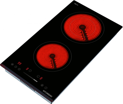 Детальное фото товара: Hyundai HHE 3286 BG стеклокерамическая поверхность