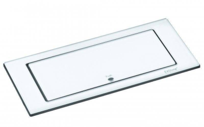 Детальное фото товара: EVOLINE BackFlip, 2 эл. розетки, 1 USB зарядка, белое стекло
