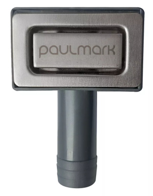 Paulmark PM22-GM, перелив прямоугольный с логотипом, вороненая сталь