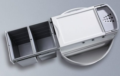 Фото товара: Hailo Rondo Comfort выдвижная система с 2 мусорными ведрами по 20 л